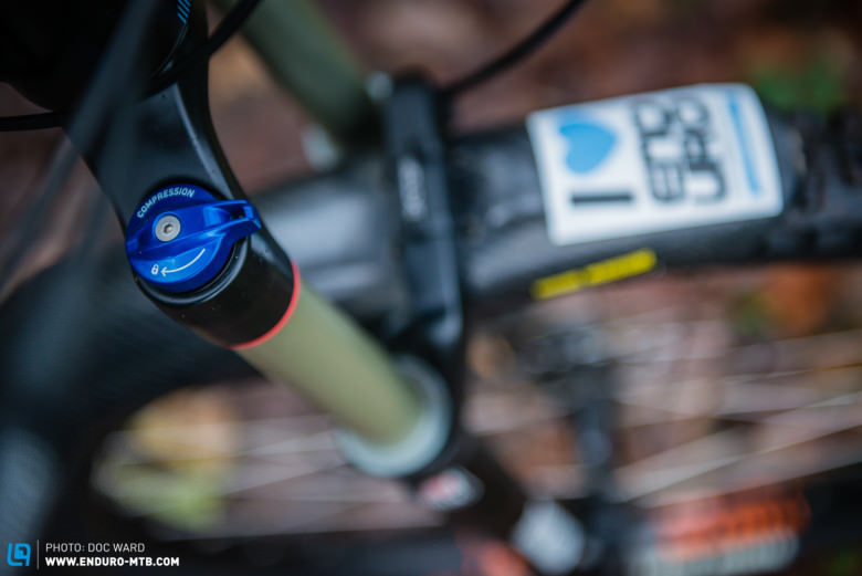 The Rockshox Sector Solo Air, great small bump sensitivity, but out of their depth in the real gnar!