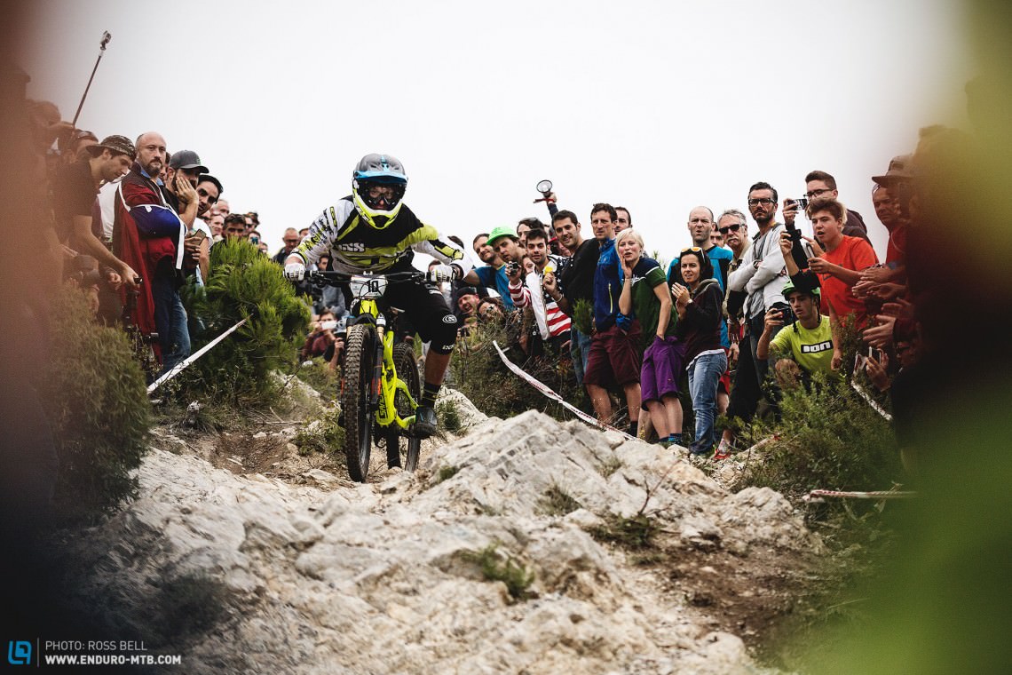 On his way to claiming 2nd on stage 4 at the Finale Ligure EWS.