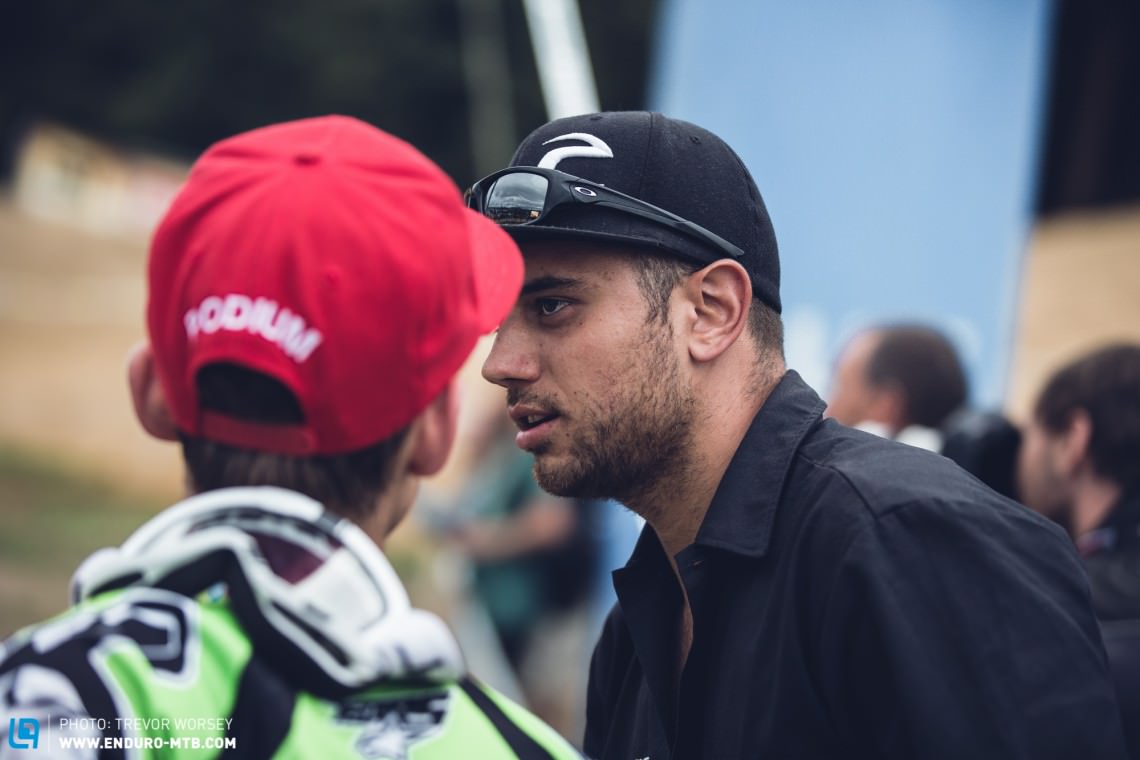 Behind every great racer is a great mechanic. Jerome trusts everything to Matteo Nati, the nicest guy in the pits!