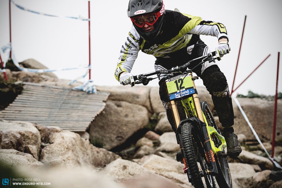 Mixing up both downhill and enduro, Martin took the win in the juniors at Fort William despite a crash! 