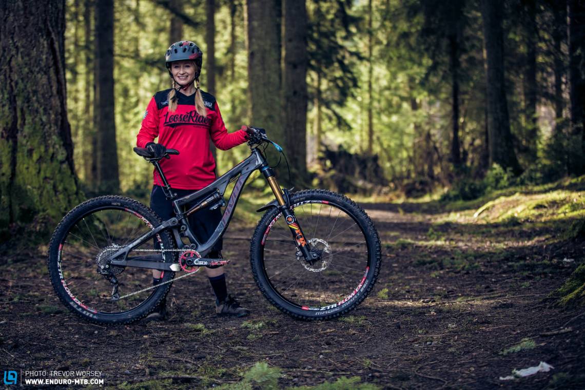 Julia Ferguson: "The best thing about my Pivot Mach 6 is it's amazing balance and ability to handle all types of terrain, especially steep and technical, being an XS frame it's perfect for the smaller rider, it's a real confidence inspiring multi tool of a bike."