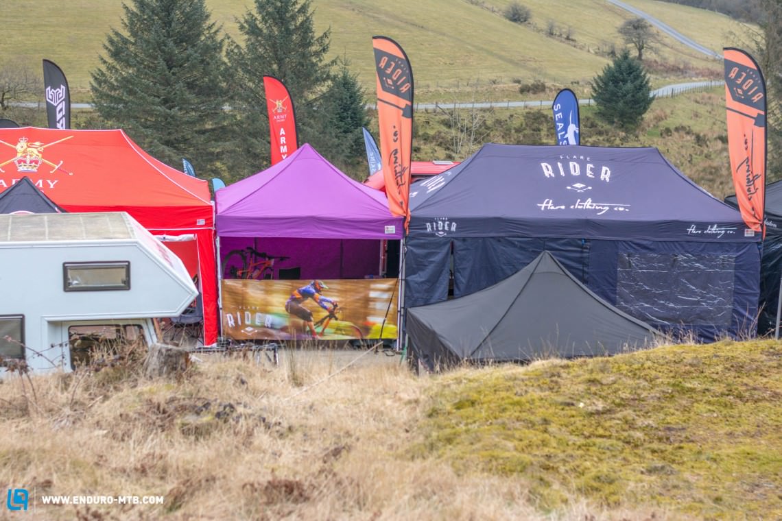 The race village had a good presence in this remote Mid-Wales forest.