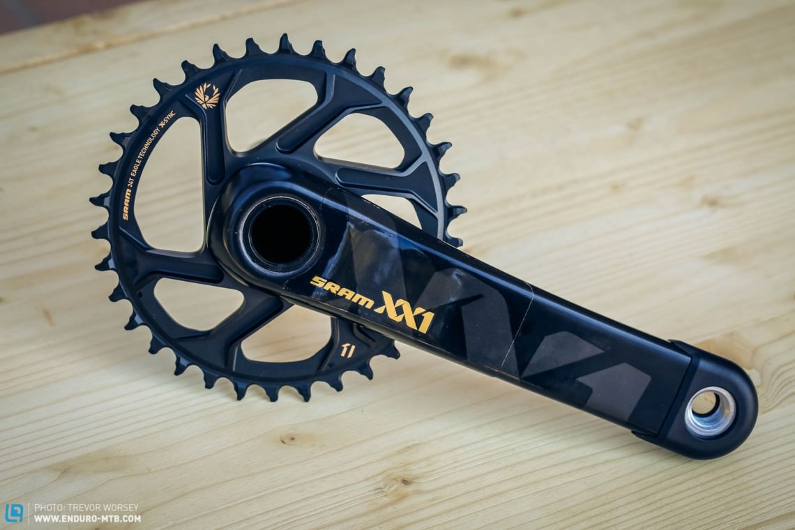The new XX1 crank has been lightened, but the Eagle ring can be used on other cranks too.