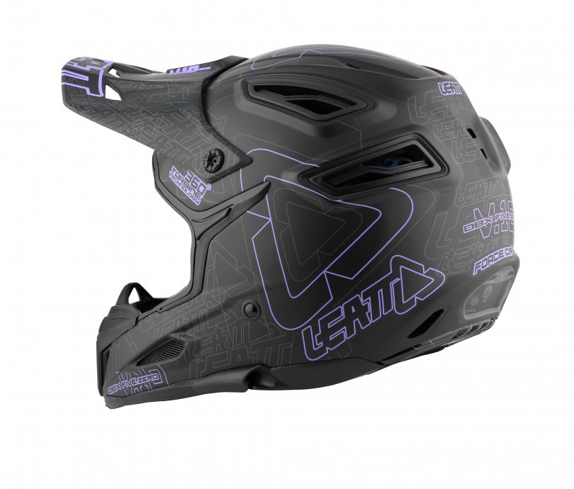 Helmet DBX 5.0 V10 Black Purple Grey Side 2