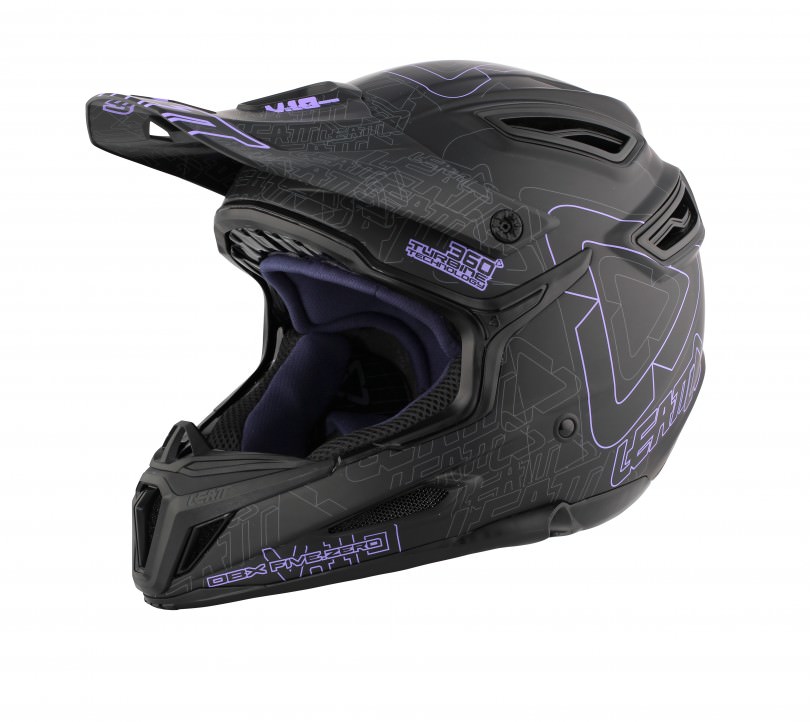 Helmet DBX 5.0 V10 Black Purple Grey Side 3