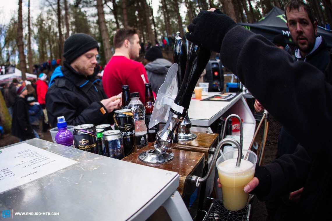 Having a bar at the event, meant for lots of happy folk, especially with the free beer token and bottle of Peaty's trail ale riders received after signing on; brilliant!