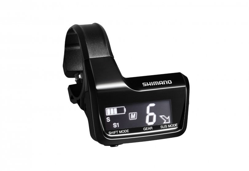 The Shimano DEORE XT Di2 control unit: SC-MT800 system information display