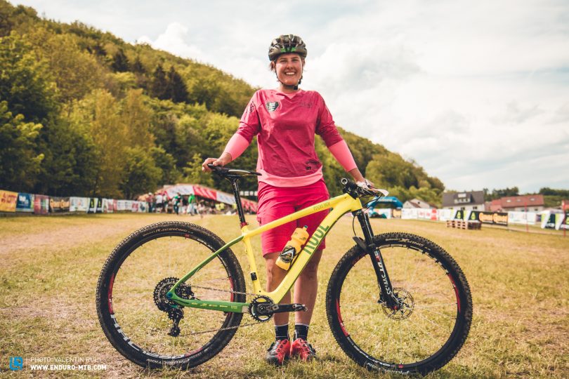 Usually found on the Enduro World Series, Nathalie Schneitter will also be racing in Whistler later this year. She claims her 30er chainring can do the job on the majority of trails.