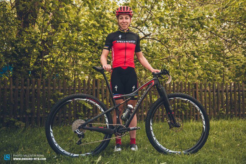 Annika Langvad was in the minority of female riders opting for a fully at the race in Albstadt. She rode SRAM’s 1x11 drivetrain with a 30-tooth chainring.