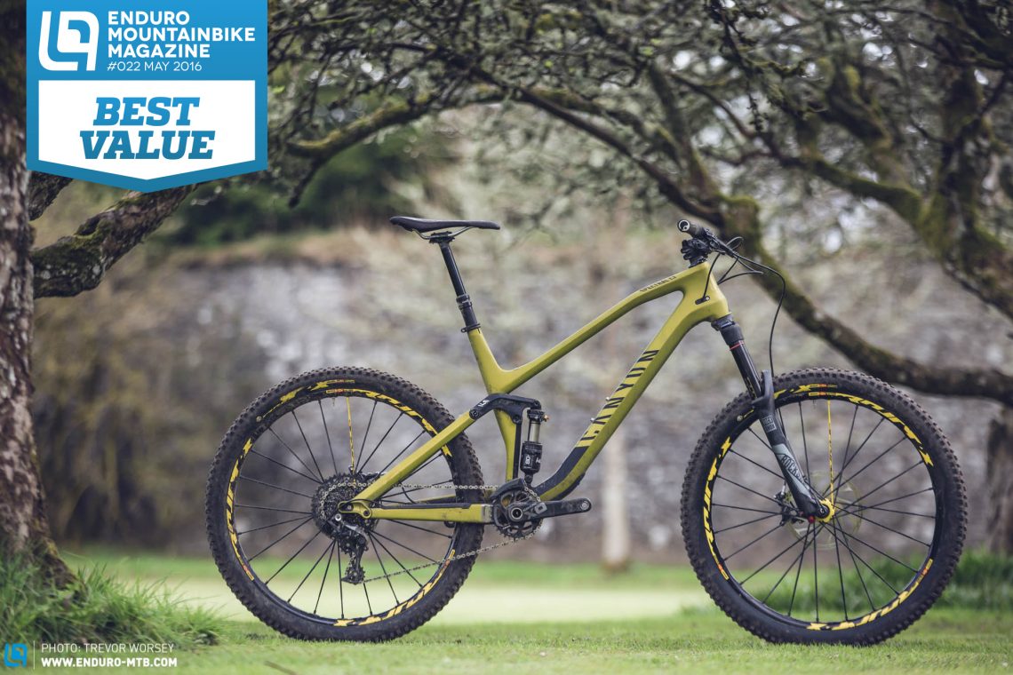 Canyon Spectral CF 9.0 EX | € 4,199 | 12.87 kg | 150 mm / 140 mm