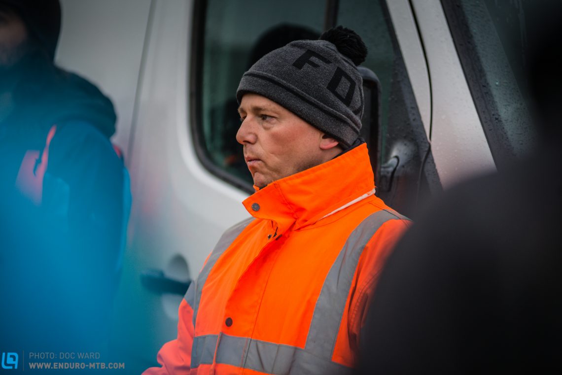 The man with the plan, Si Paton (race director) sports his favourite high viz!