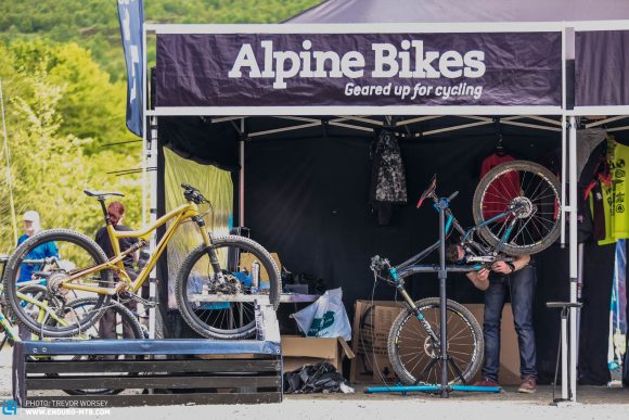 Alpine Bikes were on hand to keep the bikes running sweet. 