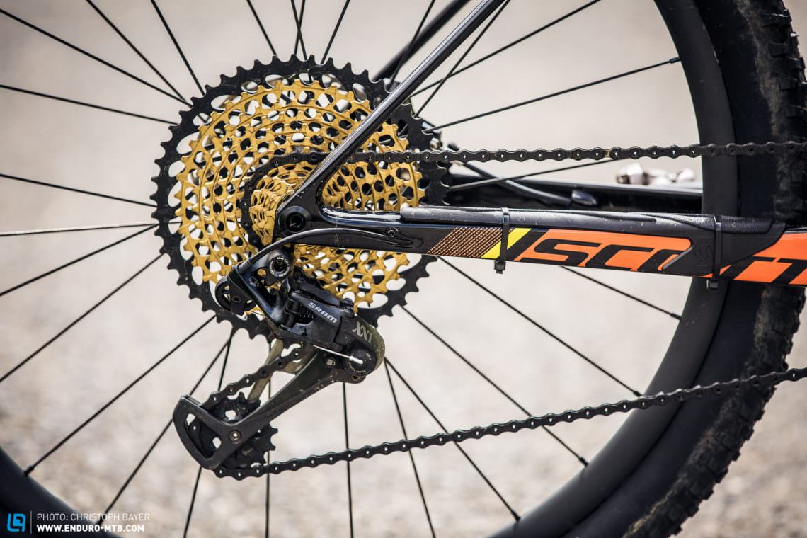 The eagle has landed: For their new bikes SCOTT have reached for SRAM’s new 12-speed Eagle groupset. 