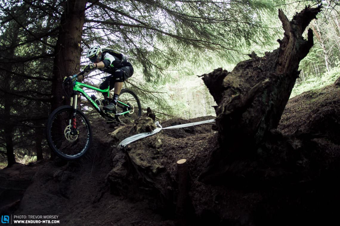 Radon Factory rider James Shirley looked to be having fun on the drops.