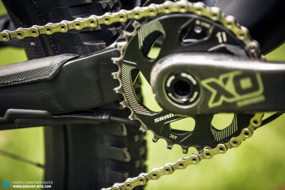 The small chainring means you won’t be caught off guard for surprise climbs.