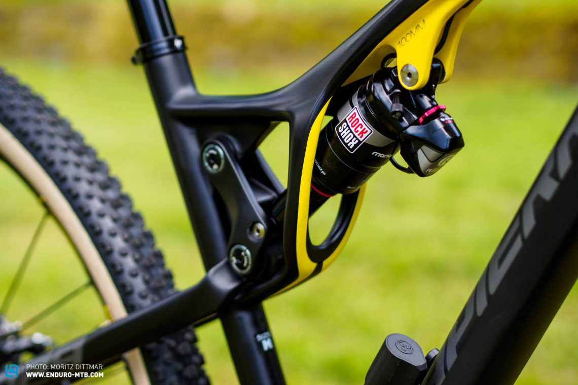 Trapped: The cage around the rear shock became a bit of a trademark for the XR, and Lapierre have altered the design rather than sacrificing it.