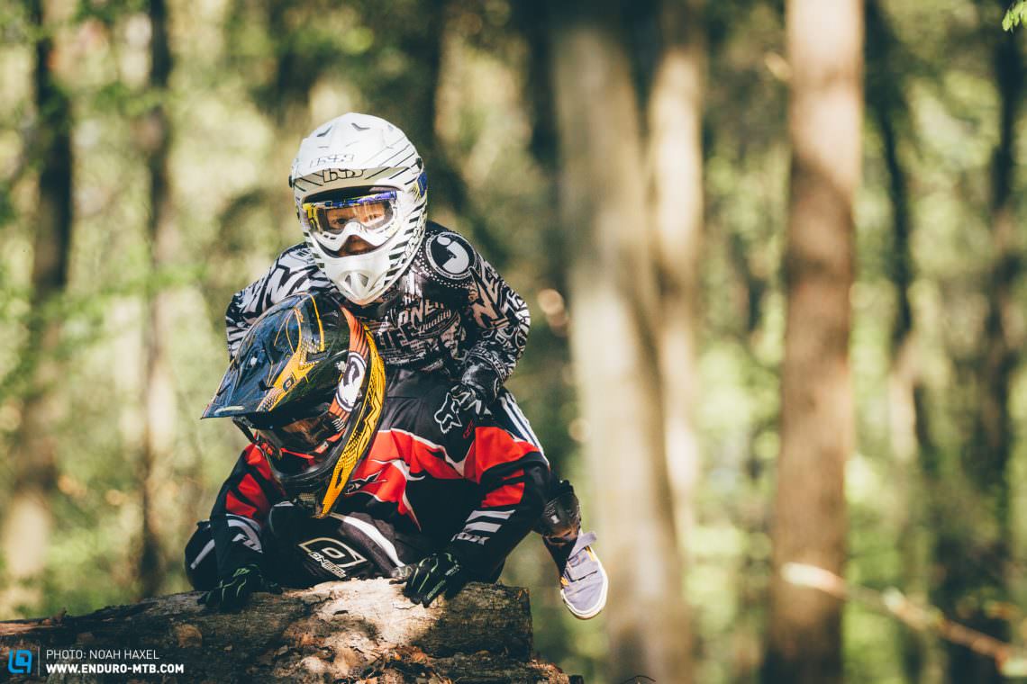 Bicycle and motocross companies make gear specially designed for kids.