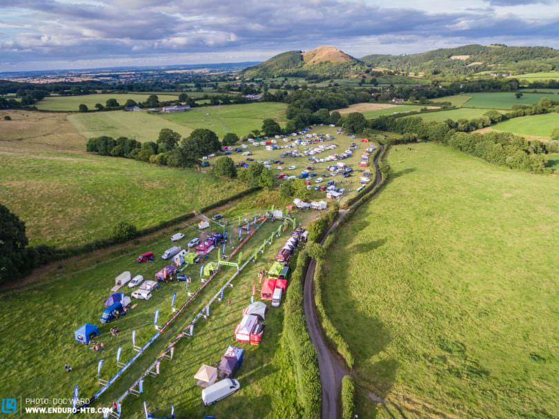 From the sky, the beautiful Shropshire venue.