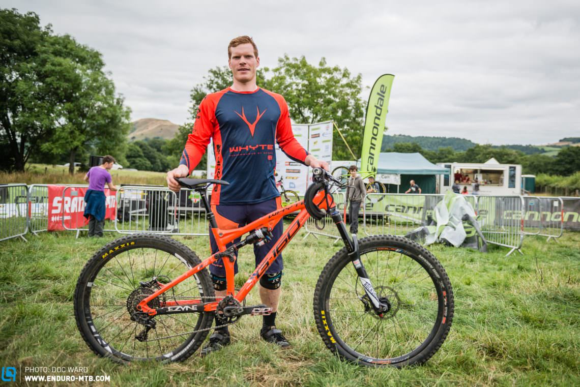 Rider - Sam Shucksmith Bike - Whyte G160 Front tyre - Maxxis Minion DHF 2.5 EXO (trail spec)  Rear tyre - Maxxis Tomahawk Double Down