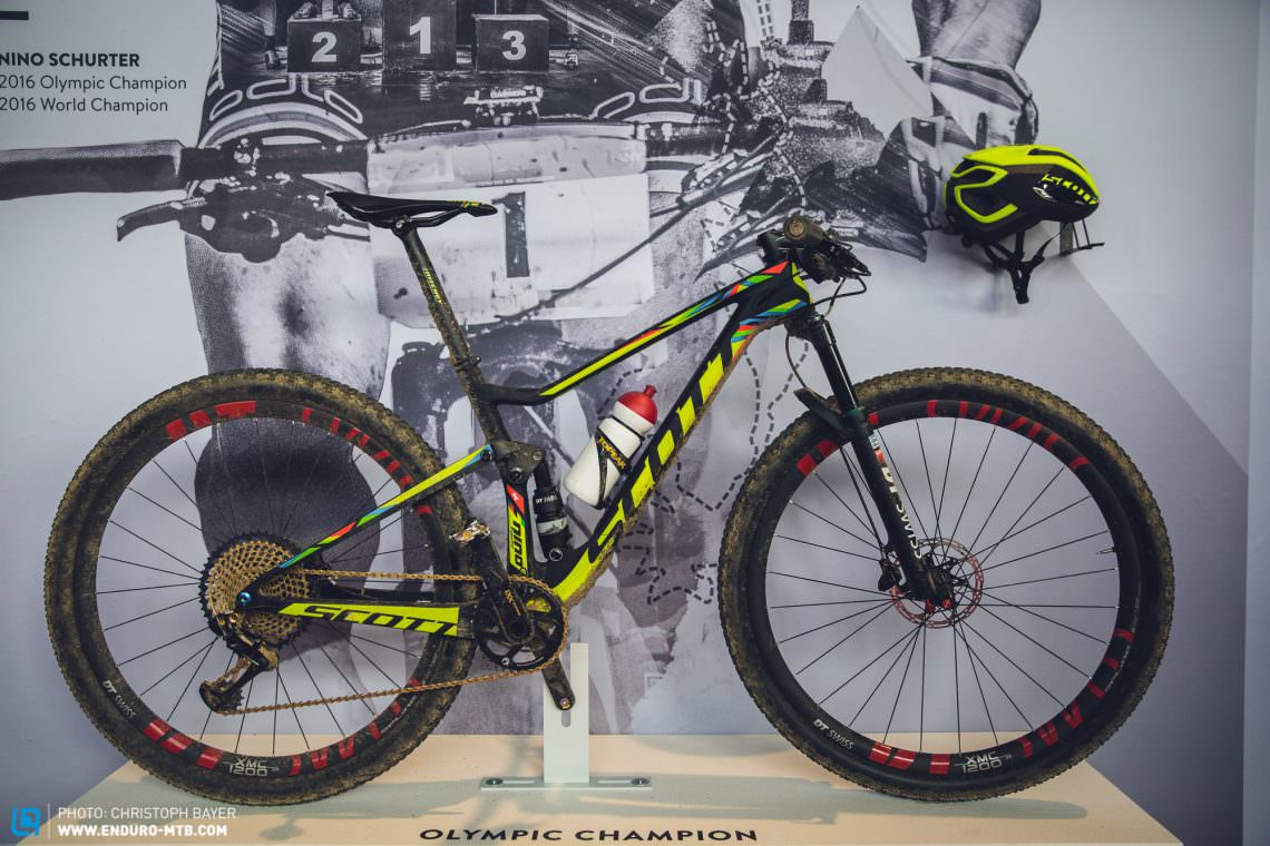 The eye-catcher – Nino Schurter’s Olympic medal-winning bike. The exceptional athlete went for a 29er for the Rio Games.