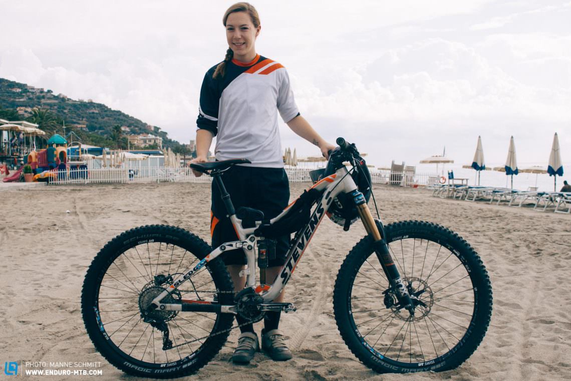 Veronika Brüchle is a social work student based in Freiburg and rides for the STEVENS MTB Racing Team. She set off in Finale on the new STEVENS Sledge Max, and despite suffering a flat on stage 6, Brüchle says the EWS race in Italy’s Finale Ligure was a serious season highlight.