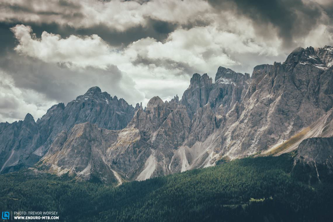 The ever present backdrop of the beautiful Dolomite rock is hard to ignore. 
