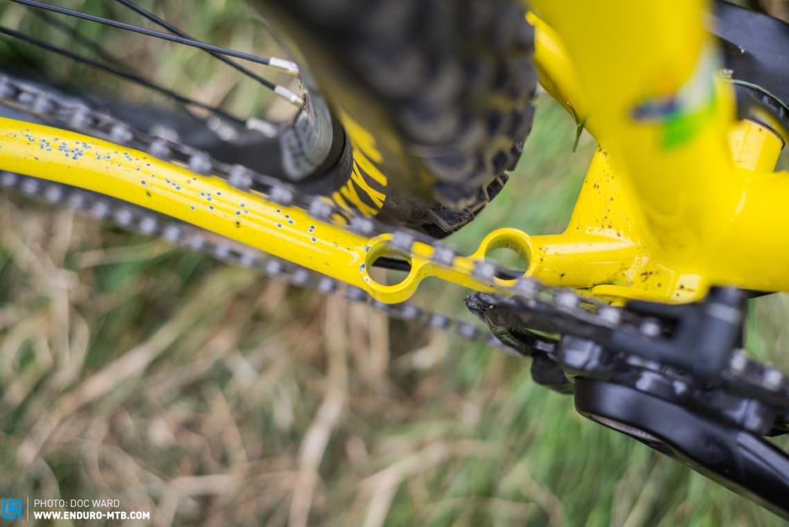 We are loving the so-called “shot-gun” chain-stay for added tyre clearance and short back end.