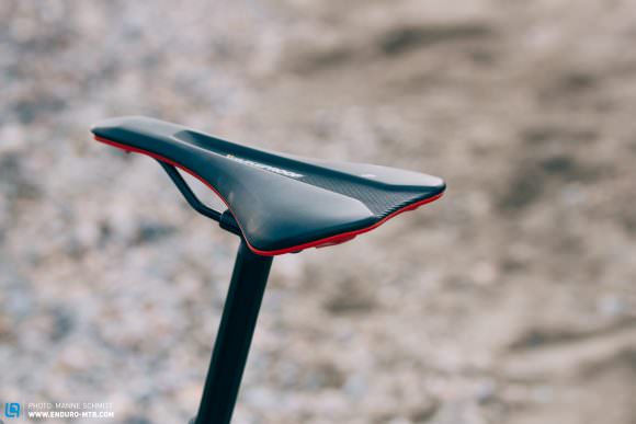 A Nukeproof Vector AM saddle finishes of the build.