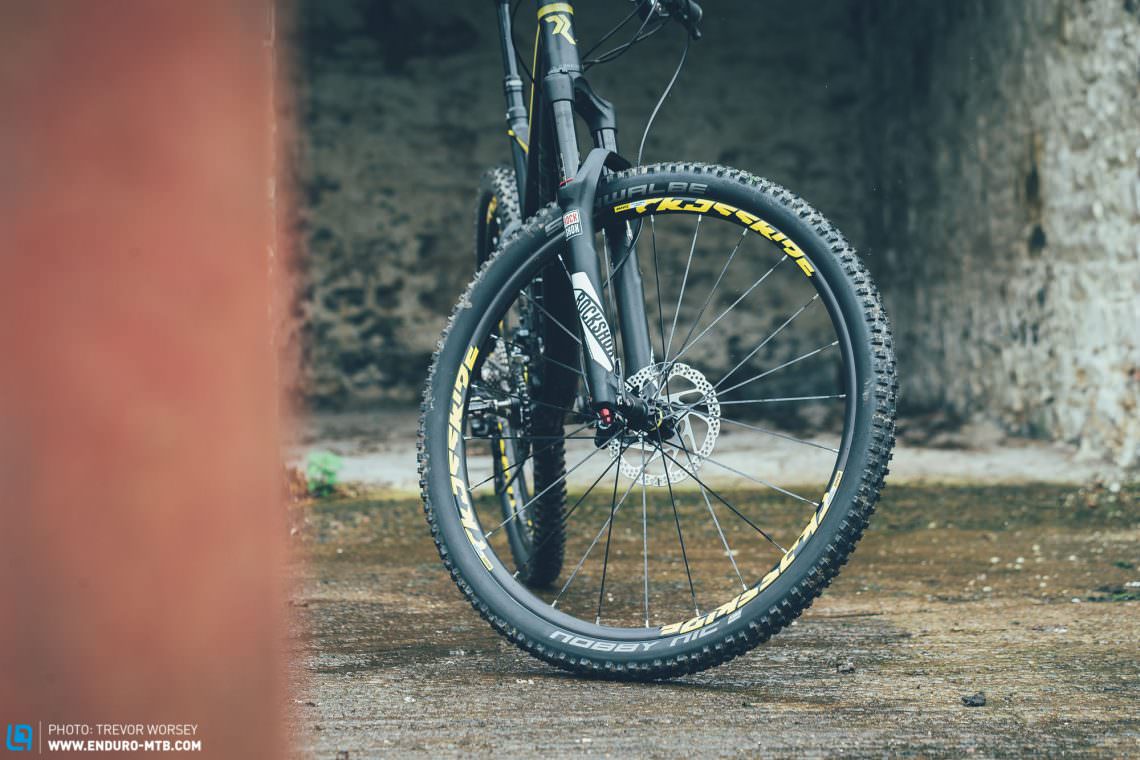 The Radon comes fitted with a RockShox Yari fork, offering the kind of suspension performance  that would be expected on a bike costing far more.