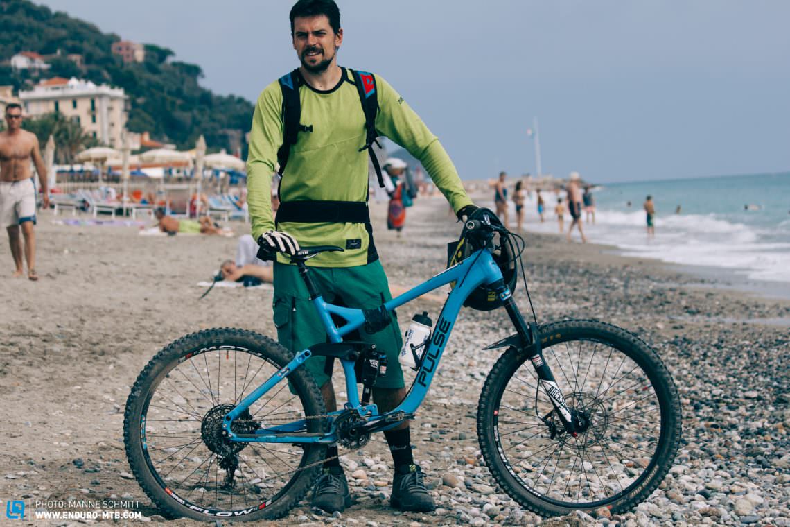 Bulgaria’s Dobromir Dobrev rode an as-yet unreleased Pulse RS1 at the EWS in Finale Ligure. The bike – still in pre-production – is made in Bulgaria and was only finished a few weeks prior to the ESW, where Dobromir finished 154th on the day. 