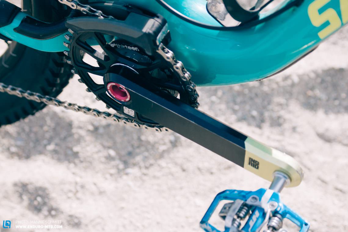 The crankset and chainring on Bruno’s rig are also Ingrid branded.