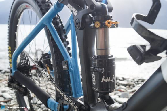 The developers at BMC worked closely alongside Cane Creek to create an individual and more efficient tune for the Double Barrel Inline rear shock.