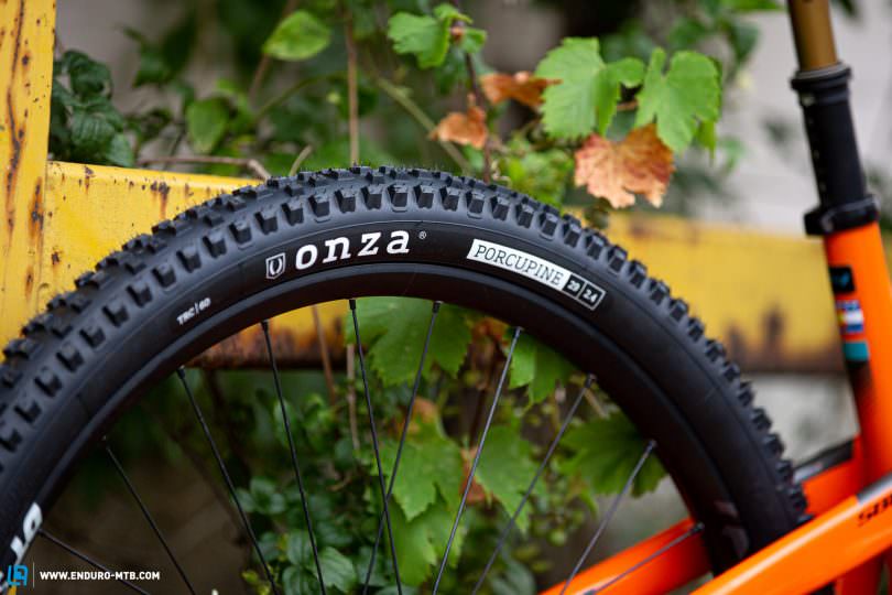 the new onza porcupine is a mixed-condition trail tire
